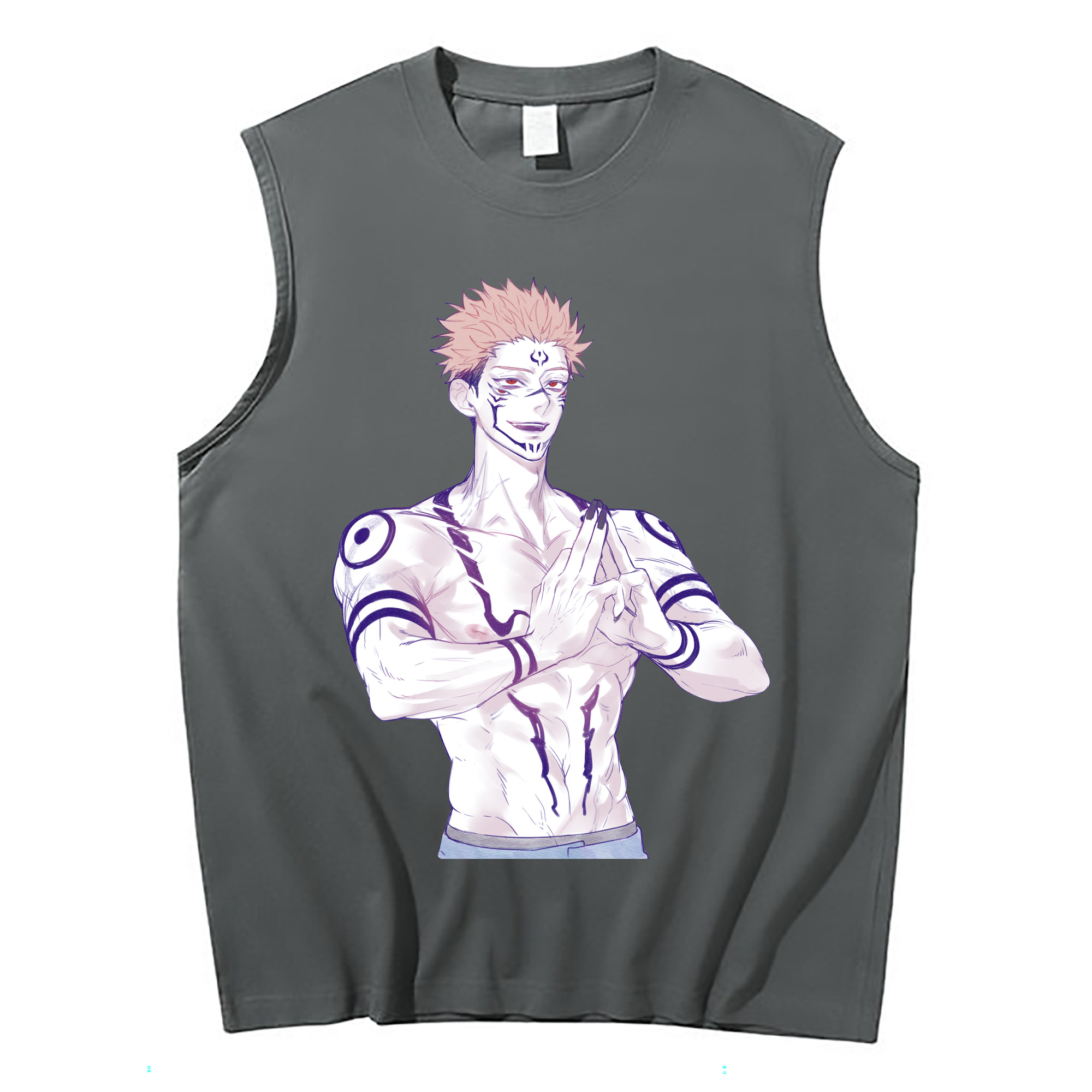 （画像用） 呪術廻戦 Jujutsu Kaisen コットン100％タンクトップ（フロントプリント）